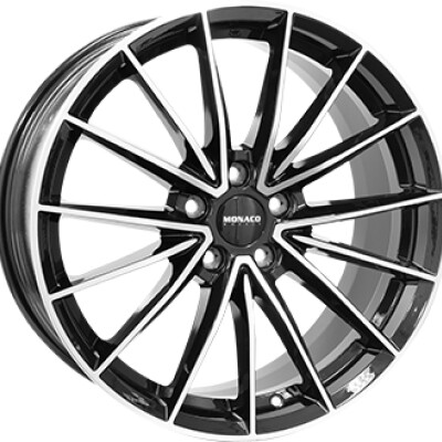 Monaco Wheels GP14 8×18″ · 5×112 · ET45 · CB66,6 Gloss Black / Polished