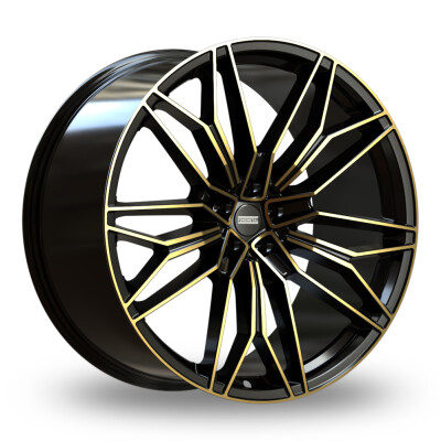 Fondmetal STC-23 11,5×23″ · 5×112 · ET38 · CB66,5 BLACK CLEARCOAT GLOSSY GOLD MACHINED