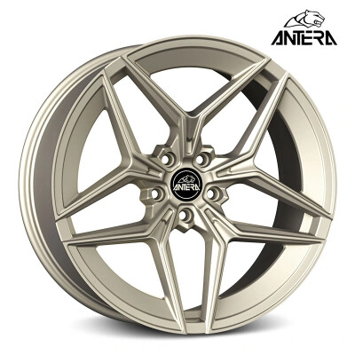 Antera A107 CONCAVE 11×21″ · 5×112 · ET14 · CB66,6 Satin Champagne