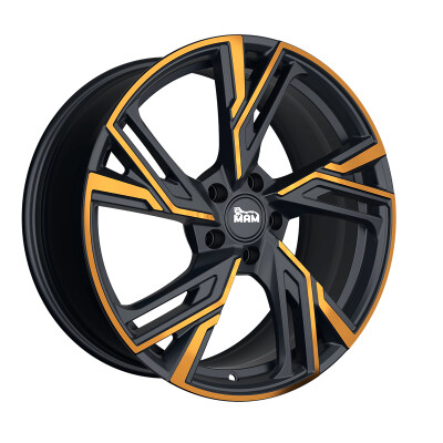 MAM RS5 8,5×20″ · 5×108 · ET40 · CB72,6 MATT BLACK FRONT COPPER