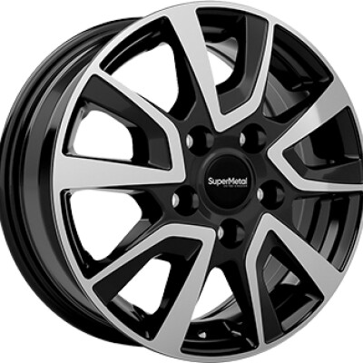 SUPER METAL VAULT 7,5×18″ · 5×112 · ET48 · CB57,1 Gloss Black / Polished