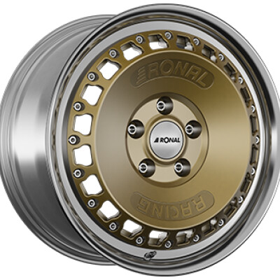 Ronal RR10 7×15″ · 4×100 · ET15 · CB76 Dull Bronze / Polished