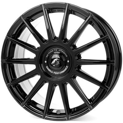 Damina Performance DM09 8,5×19″ · 5×112 · ET30 · CB72,6 Black Painted / Red Inlay