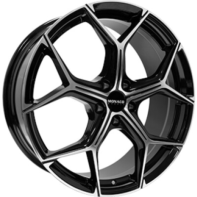 Monaco Wheels GP16 8×18″ · 5×108 · ET45 · CB73,1 Gloss Black / Polished