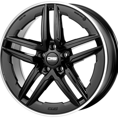 CMS C29-AERO 9,5×19″ · 5×114,3 · ET45 · CB64,1 Diamond Rim Black Gloss