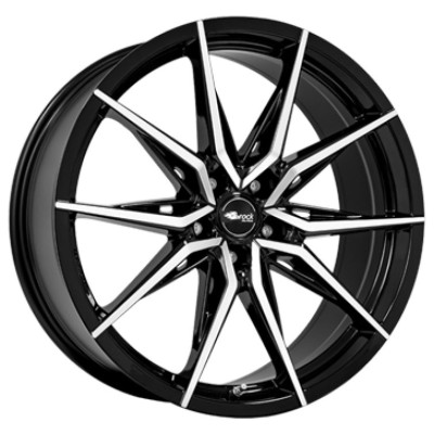 Brock B42 8,5×19″ · 5×114,3 · ET35 · CB72,6 SGVP - Fényes fekete polírozott