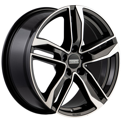 Fondmetal HEXIS (FMI01) 8×18″ · 5×112 · ET29 · CB66,5 GLOSSY BLACK MACHINED