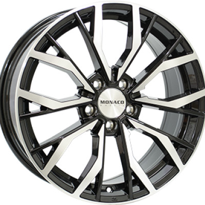 Monaco Wheels GP5 8×18″ · 5×100 · ET37 · CB57,1 Gloss Black / Polished