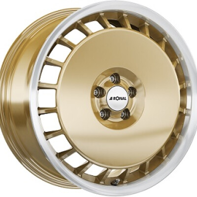 Ronal R50 Aero 8×18″ · 5×100 · ET35 · CB68 Gold / Polish