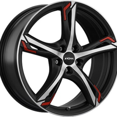 Ronal R62 RED 8×19″ · 5×112 · ET25 · CB76 Dull Black / Polished