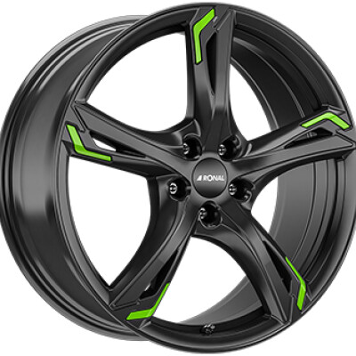 Ronal R62 GREEN 8,5×20″ · 5×114,3 · ET40 · CB82 Gloss Black