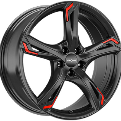 Ronal R62 RED 8,5×20″ · 5×112 · ET40 · CB76 Gloss Black