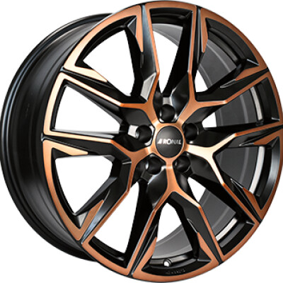 Ronal R71 10,5×21″ · 5×130 · ET64 · CB71,6 Black / Copper